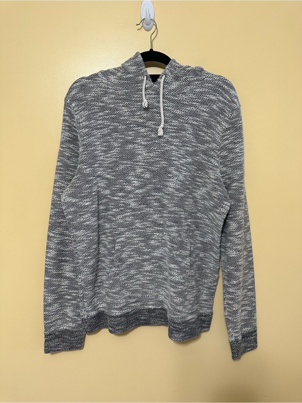 BDG Urban Outfitters Marled Knit Pullover Hoodie Women L Gray Space Dye